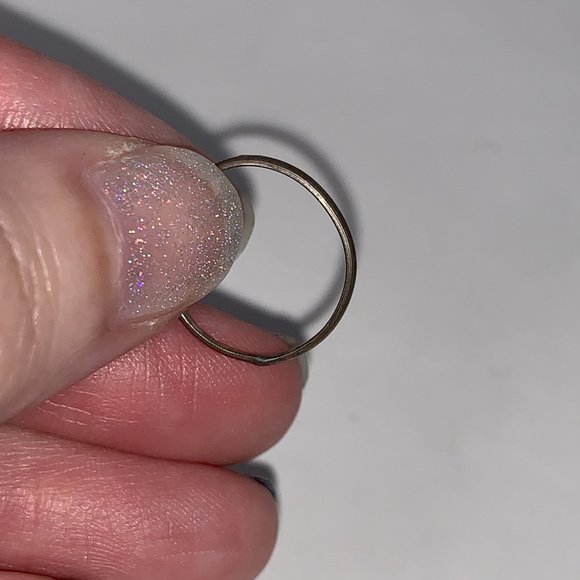 Sterling Silver Thin Plain Band Ring, Size 3 - Picture 2 of 9